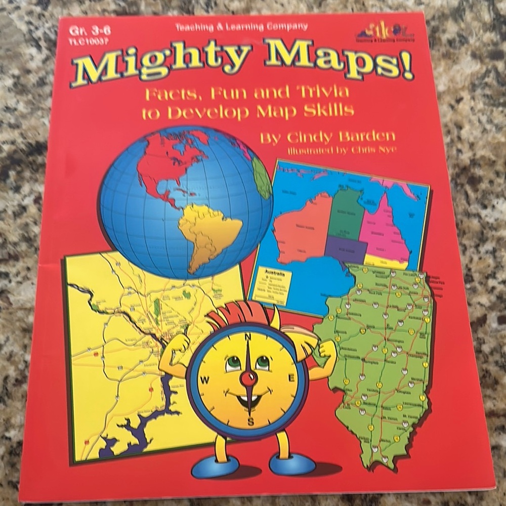 Mighty Maps Educational Book for Kids grades 3-6 excellent condition